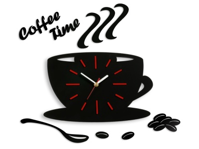 Zegar ścienny kuchenny -FILIŻANKA SATIN CUP RED