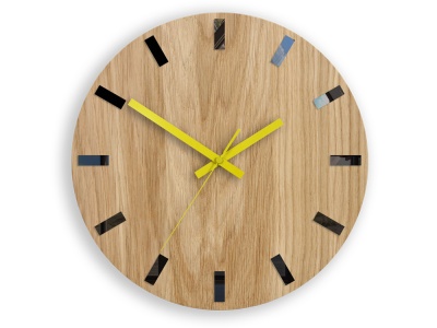 NOWOCZESNY ZEGAR DĄB SIMPLE-YELLOW - JAKOŚĆ UNIKAT