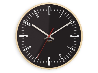 Zegar ścienny PIANO ULTRA CICHY CZYTELNY DREWNO