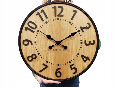 ZEGAR ŚCIENNY z Metalową ramą BERLIN 49cm LOFT