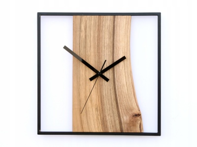 Zegar ścienny Metalowy Orzech 33cm Retro Design