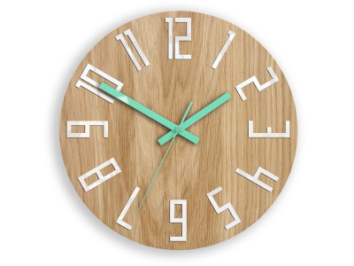 NOWOCZESNY ZEGAR ŚCIENNY DĄB - JAKOŚĆ UNIKAT