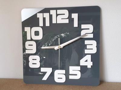 Zegar Logic Grey&White