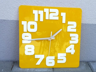 Zegar Logic Yellow&White