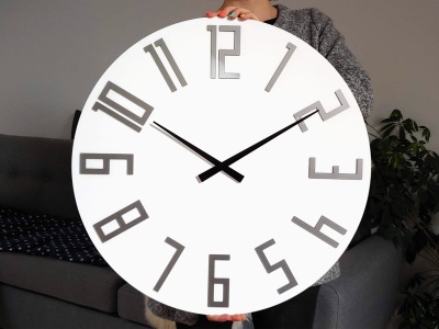 Zegar scienny Slim Aluminium 59 cm