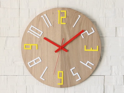 Zegar ścienny Dąb Slim 33 cm