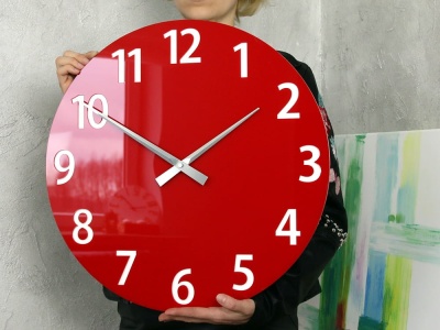 DUZY ZEGAR ŚCIENNY AMADEUSZ RED