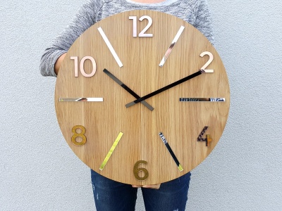 Zegar ścienny drewniany Aksel Wood 49cm