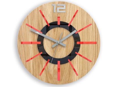 Zegar ścienny Nordic czerwony