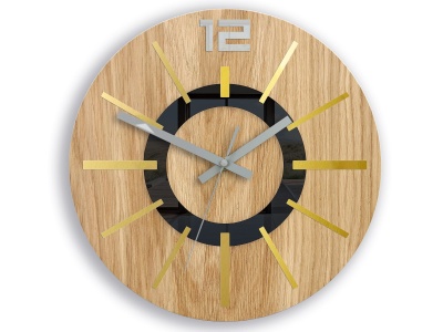 Zegar Nordic metaliczny złoty