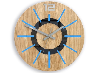 Zegar ścienny Nordic niebieski