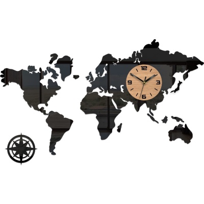 Zegar ścienny Mapa Świata 85 cm 