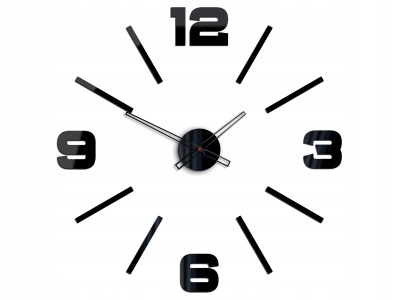 Zegar ścienny VITO czarny - duży 75 cm XL DESIGN