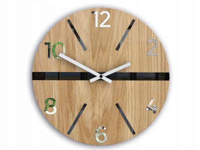 Nowoczesny zegar ścienny Duży King cichy Lustro 3D