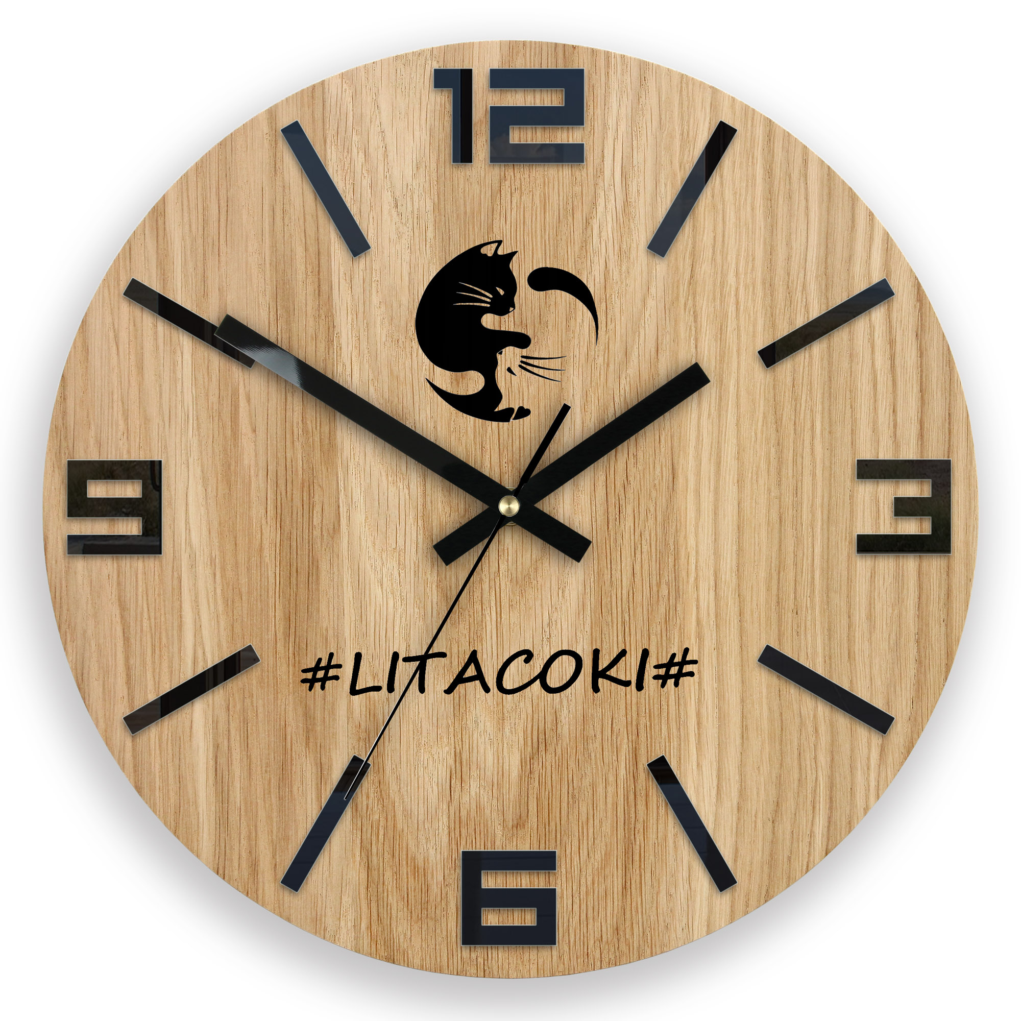 Zegar z Logo dla Firmy Produkującej Gadżety dla Kotów